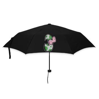 Dinosaure oeuf Dino bébé Motif - Parapluie standard - noir - Devant