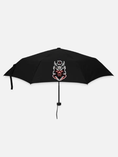 Samurai-Krieger - Japan - Dämon - Regenschirm (klein) - Schwarz