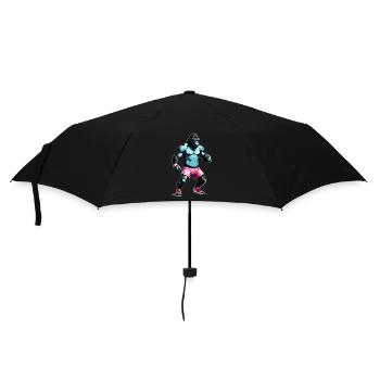Boxe Boxeur Gorille - Parapluie standard - noir - Devant