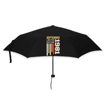 September 1981 September 1981 Birthday Gift - Umbrella (small) - black - Front
