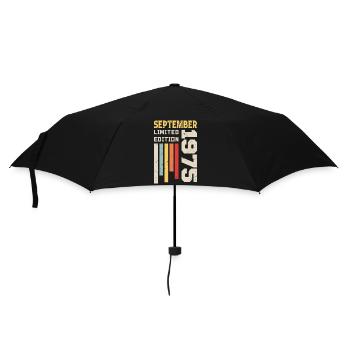 Septembre 1975 Cadeau anniversaire Septembre 1975 - Parapluie standard - noir - Devant