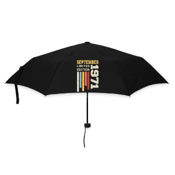 Septembre 1971 Cadeau anniversaire Septembre 1971 - Parapluie standard - noir - Devant