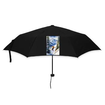 Snowboarder I - Parapluie standard - noir - Devant