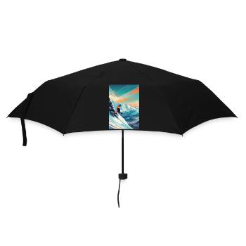 Snowboarder III - Regenschirm (klein) - Schwarz - Vorne