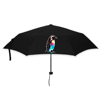 Pinguin - Regenschirm (klein) - Schwarz - Vorne