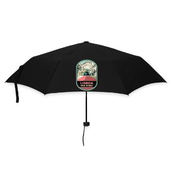 Illustration Rue Rose, Cais do Sodré - Umbrella (small) - black - Front