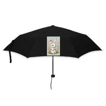 Cartoon Bunny II - Umbrella (small) - black - Front