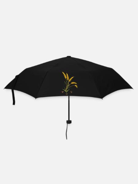 Kornähren mit Ameisen - Regenschirm (klein) - Schwarz