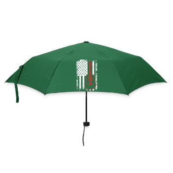 4. Juli Gitarre USA - Regenschirm (klein) - Flaschengrün - Vorne