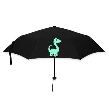 Bande dessinée Dinosaure Brontosaure - Parapluie standard - noir - Devant