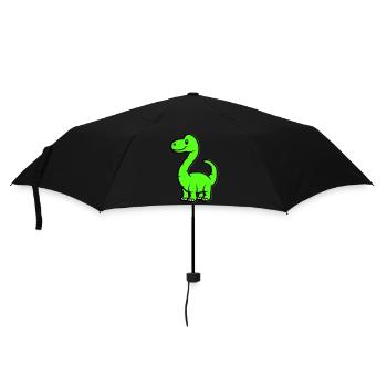 Dinosaur Brontosaurus Comic - Umbrella (small) - black - Front