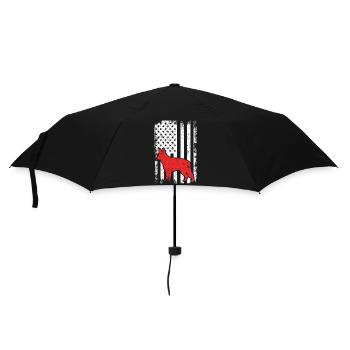 4 juillet Chien de berger des États-Unis - Parapluie standard - noir - Devant