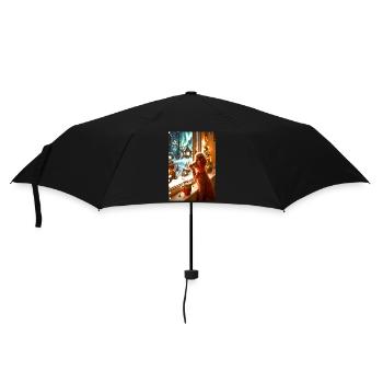 Le caniche rêve. - Parapluie standard - noir - Devant