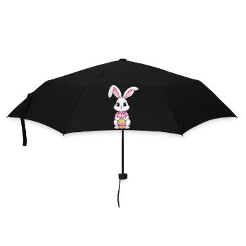 Easter bunny with Easter eggs - Umbrella (small) - black - Front