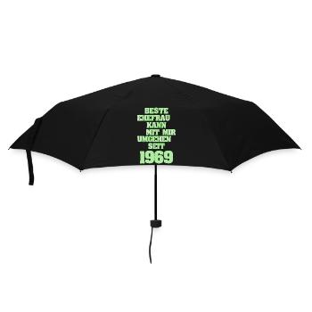 Marriage Wife Wife Girlfriend Year 19691969 - Umbrella (small) - black - Front