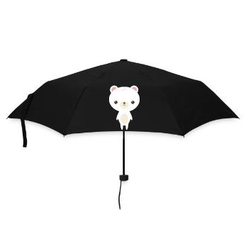 cute polar bear - Umbrella (small) - black - Front