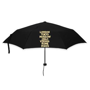 City World Collage in Vintage Style - Umbrella (small) - black - Front