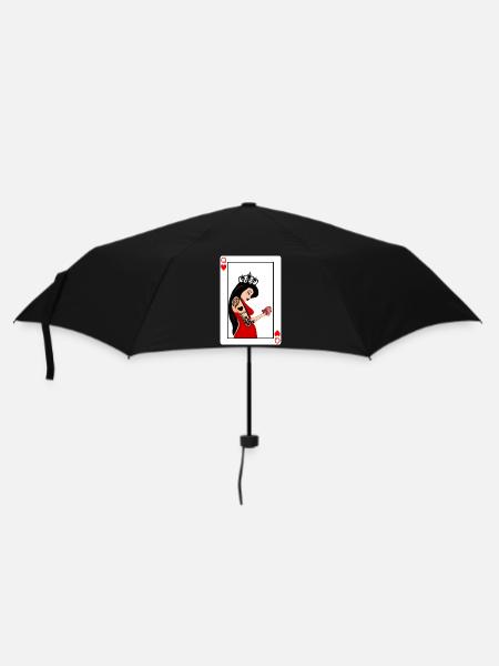 Punk Lady of Hearts Card - Umbrella (small) - black