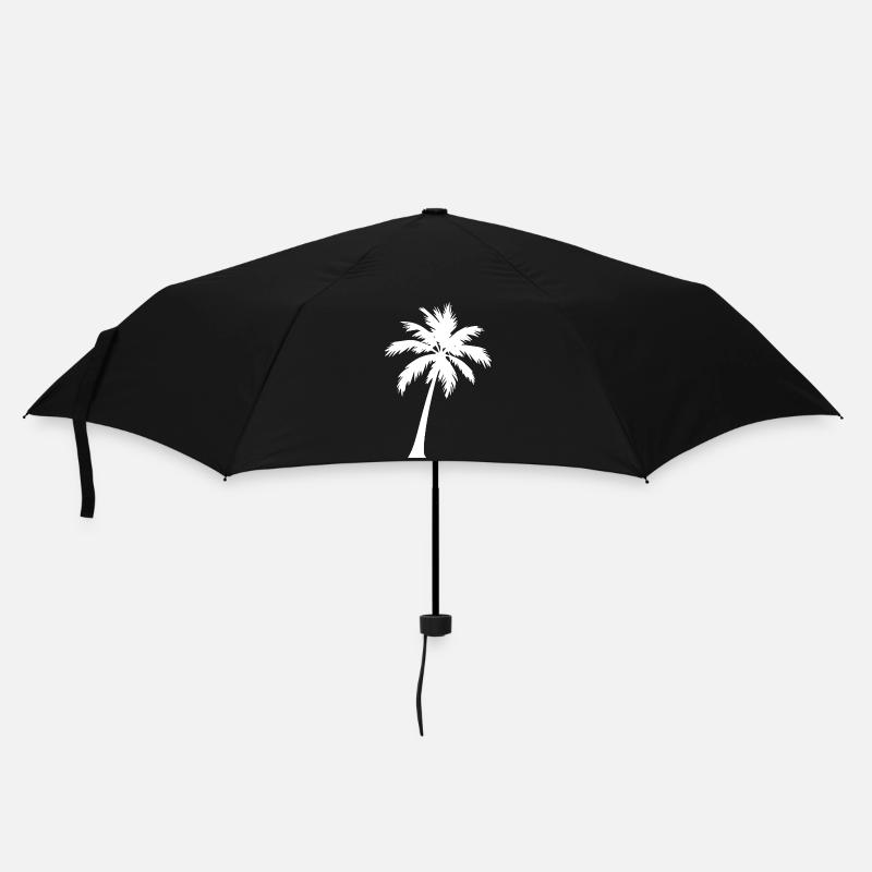 Palme Vorlage selbst gestalten personalisieren - Regenschirm (klein) - Schwarz