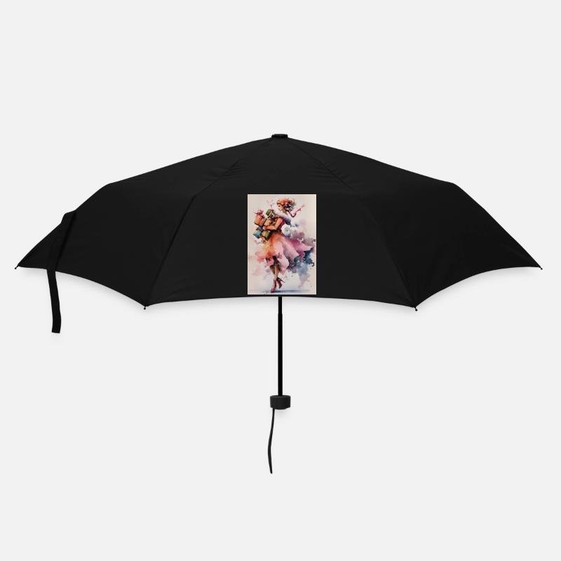 Déesse du cadeau aquarelle - Parapluie standard - noir