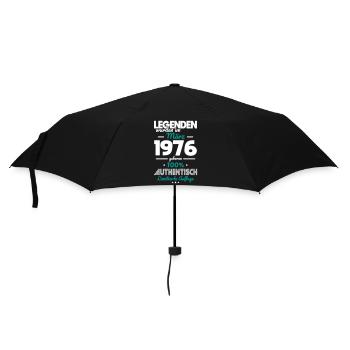 50. Geburtstag - Legenden wurden im März 1976 - Regenschirm (klein) - Schwarz - Vorne