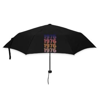 Vintage 1976 - Regenschirm (klein) - Schwarz - Vorne