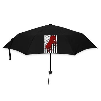 4. Juli USA Reiten - Regenschirm (klein) - Schwarz - Vorne