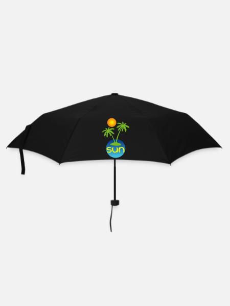 Paradies in der Sonne - Regenschirm (klein) - Schwarz
