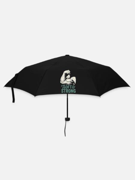 Strong and Soft - Regenschirm (klein) - Schwarz