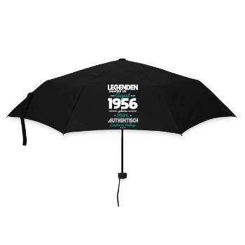 70. Geburtstag - Legenden wurden im August 1956 - Regenschirm (klein) - Schwarz - Vorne