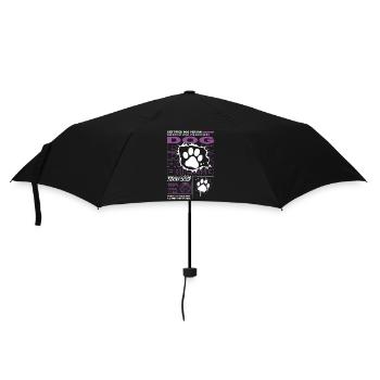 Certified Dog Person Graphic Design - Umbrella (small) - black - Front