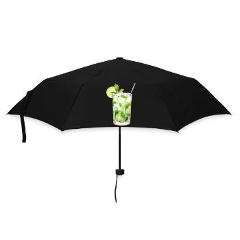 Mojito Drink – Frisches Sommer‑Design - Regenschirm (klein) - Schwarz - Vorne