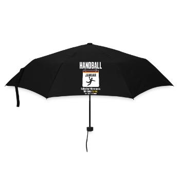 Januar gehört dem Handball – Deutschland Fan - Regenschirm (klein) - Schwarz - Vorne