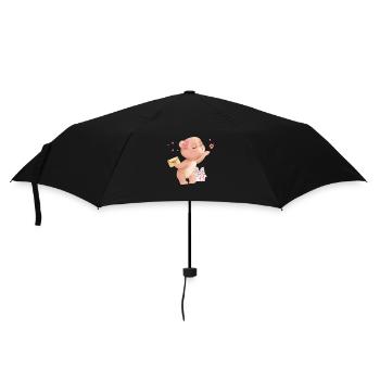 bear kiss valentine | bear love Valentine's Day - Umbrella (small) - black - Front