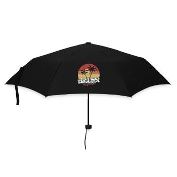 Santa Cruz California vintage retro Surfer Boarder - Regenschirm (klein) - Schwarz - Vorne