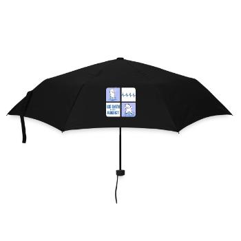 eisbader winterbader eisbär icebath addict - Umbrella (small) - black - Front