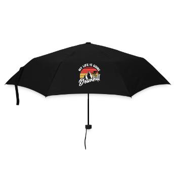 My Life is going downhill - Umbrella (small) - black - Front