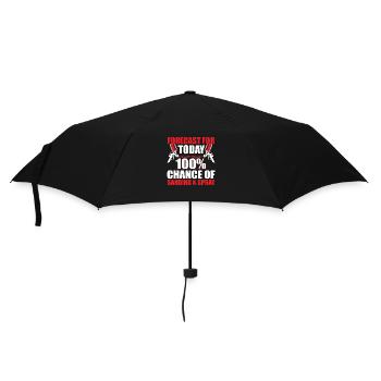 Prévisions pour aujourd’hui: 100% de chances de ponçage et de pulvérisation - Parapluie standard - noir - Devant
