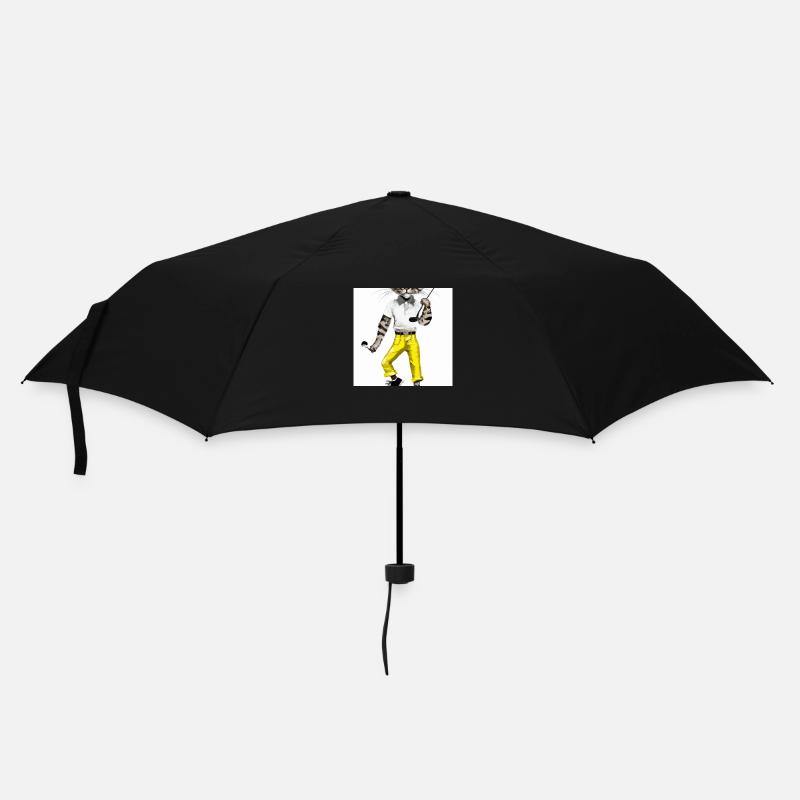 Die coole Golfkatze - Regenschirm (klein) - Schwarz