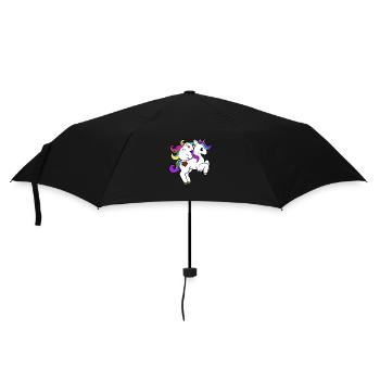 Ignaz sur la licorne | Cochons d’Inde | Licorne - Parapluie standard - noir - Devant