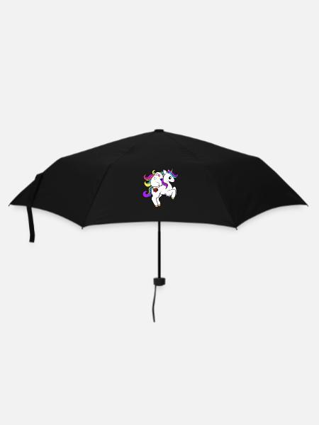 Ignaz on the Unicorn | Guinea pigs | Unicorn - Umbrella (small) - black