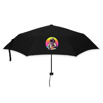Astronaute de bière coloré - motif cool - Parapluie standard - noir - Devant