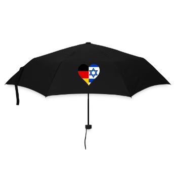 Deutschland und Israel - Regenschirm (klein) - Schwarz - Vorne