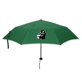 Drummer in Monkey Orchestra StreetArt Banksy Style - Umbrella (small) - bottlegreen - Front