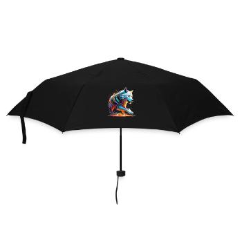 loup et montagne - nature protecteur - Parapluie standard - noir - Devant