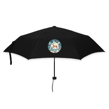 Cerf avec l’élément de Noël, Cerfs d’amour - Parapluie standard - noir - Devant