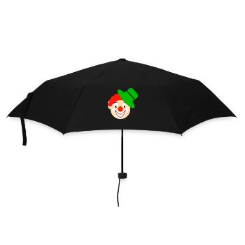 Clown, Clown Face - Umbrella (small) - black - Front