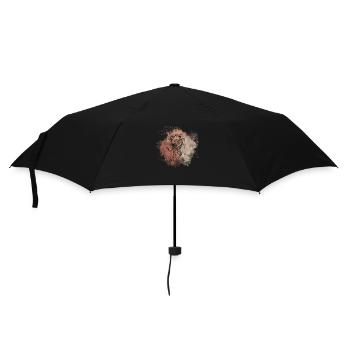 Löwe - Regenschirm (klein) - Schwarz - Vorne