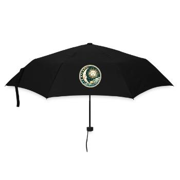 Lune et Soleil - Parapluie standard - noir - Devant
