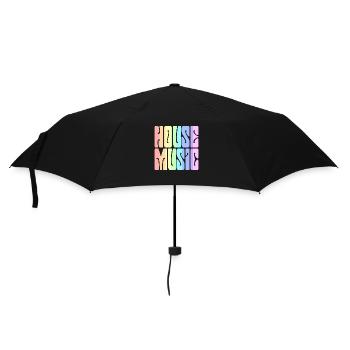 House Music - Pastel Rainbow - Umbrella (small) - black - Front